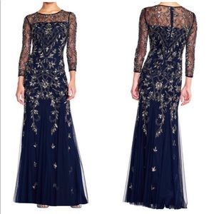Adrianna Papell Emboirdered Gown